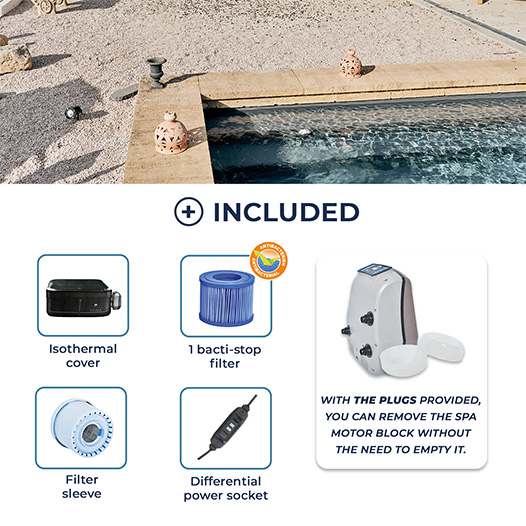 Jacuzzi Exterior NetSpa Hinchable Caïman - Pool Spas Online