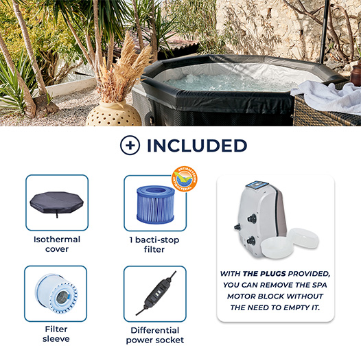 Netspa semi-rigid hot tub Octopus included