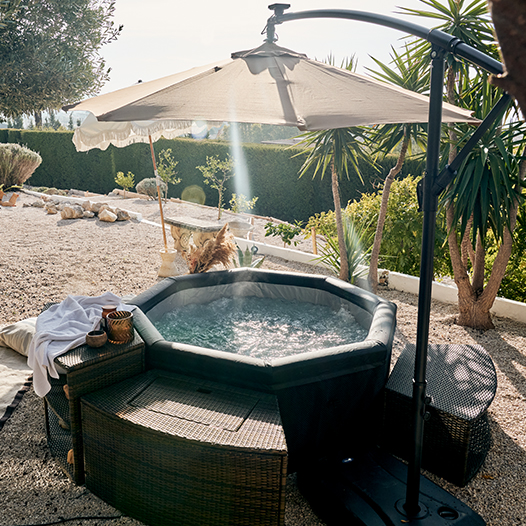 Parasol spa ambiance lumière