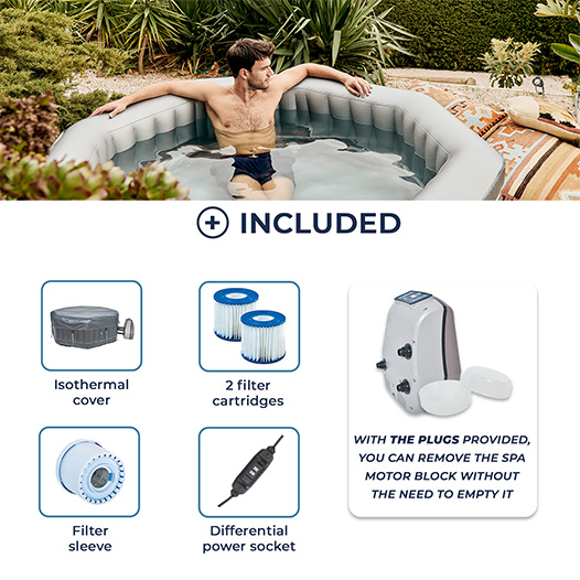 Inflatable spa Silver included