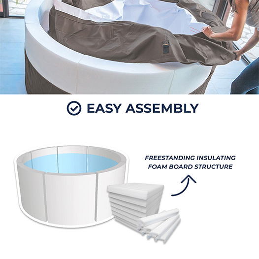 Netspa semi-rigid hot tub Vita Premium assembly